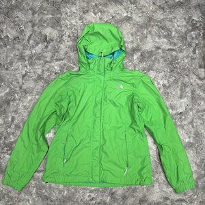 The North Face Resolve Hyvent Light Green Rain Jacket Womens Large Green